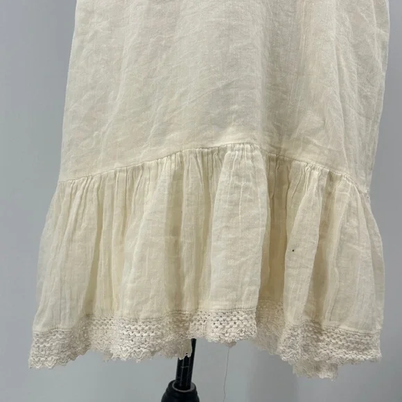 Urban Outfitters Dress off white Cream Halter Neck Ruffle size small - Picture 4 of 7